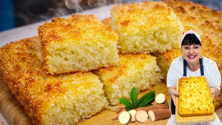 Como Fazer Bolo Mané Pelado Cremoso de Mandioca Ralada