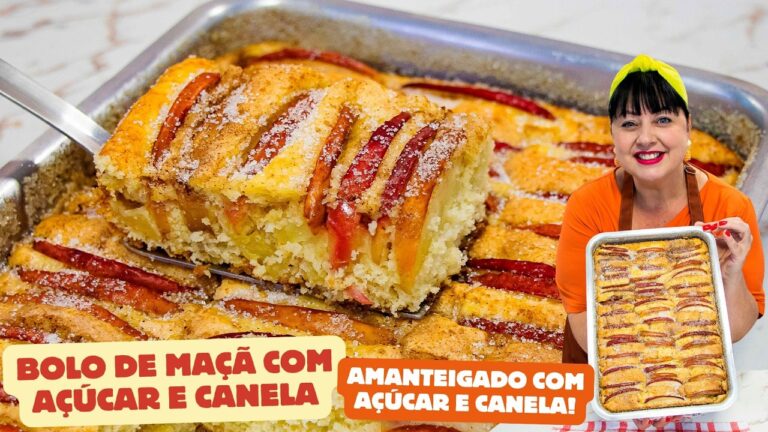 Bolo Amanteigado de Maçã com Crostinha de Açúcar e Canela