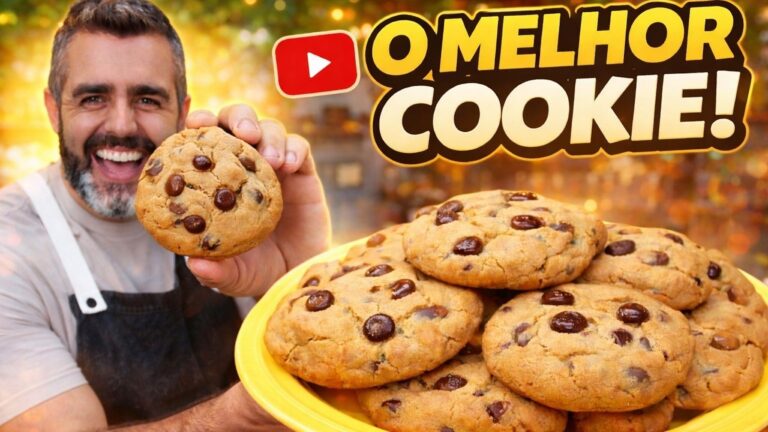 Cookie com Gotas de Chocolate Fácil e Perfeito: Derrete na Boca