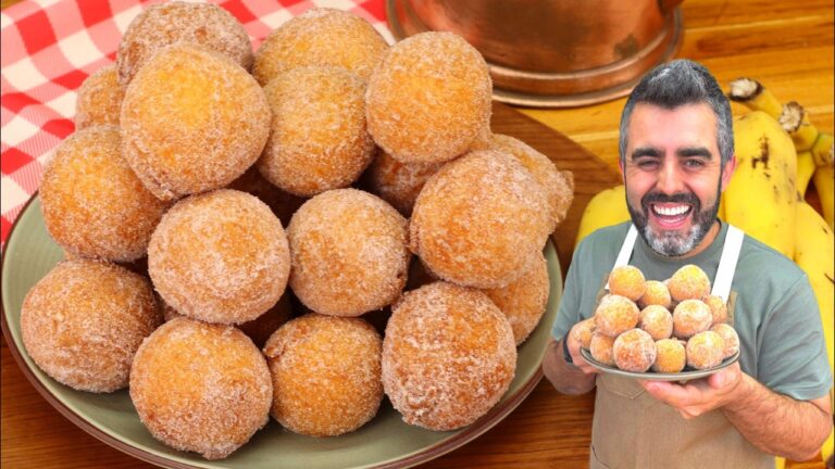 Como Fazer Bolinho de Chuva de Banana Perfeito, Fofinho e Sem Erro