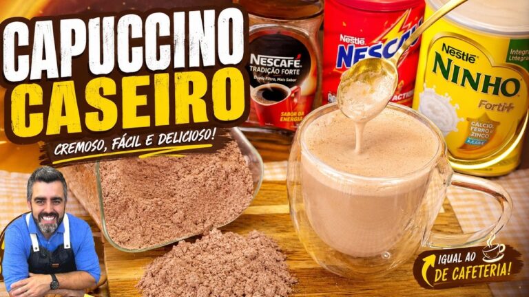 Como Fazer Capuccino Caseiro de Chocolate Super Cremoso que Rende Muito