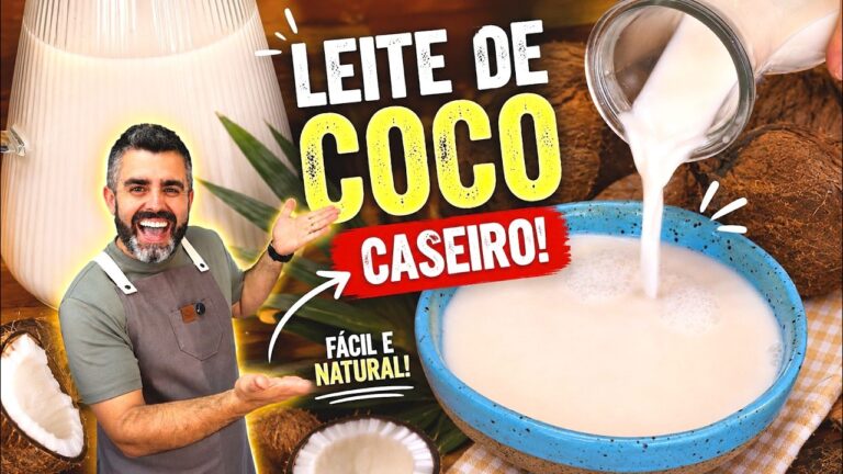 Como Fazer Leite de Coco Caseiro Natural e Cremoso em Minutos