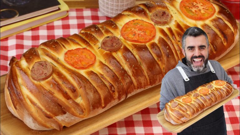 Como Fazer Pão Pizza Recheado com Massa de Batata Fofinha e Deliciosa